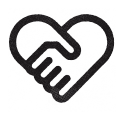 shaking hands heart icon