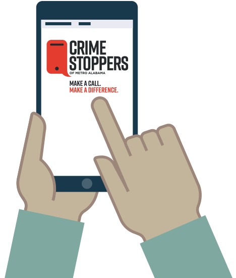 Crime stoppers make a call graphic art